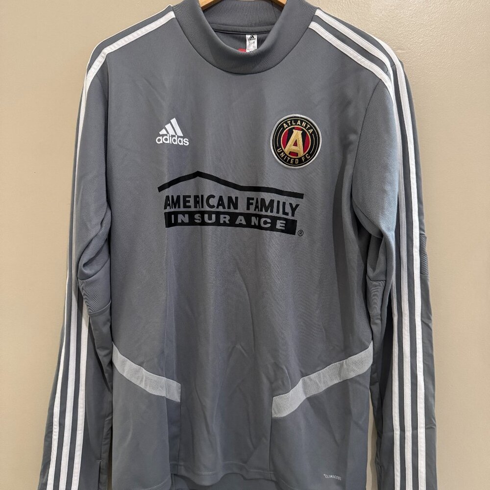 Adidas Atlanta United F.C Team Issue Tiro19 Soccer Training Top LS Grey Men's